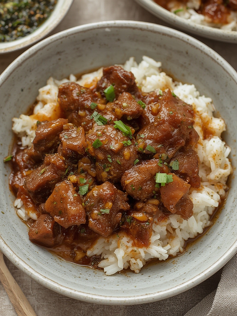 Caramelized Beef With Rice