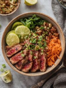 seared tuna poke bowl