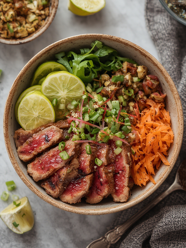 seared tuna poke bowl